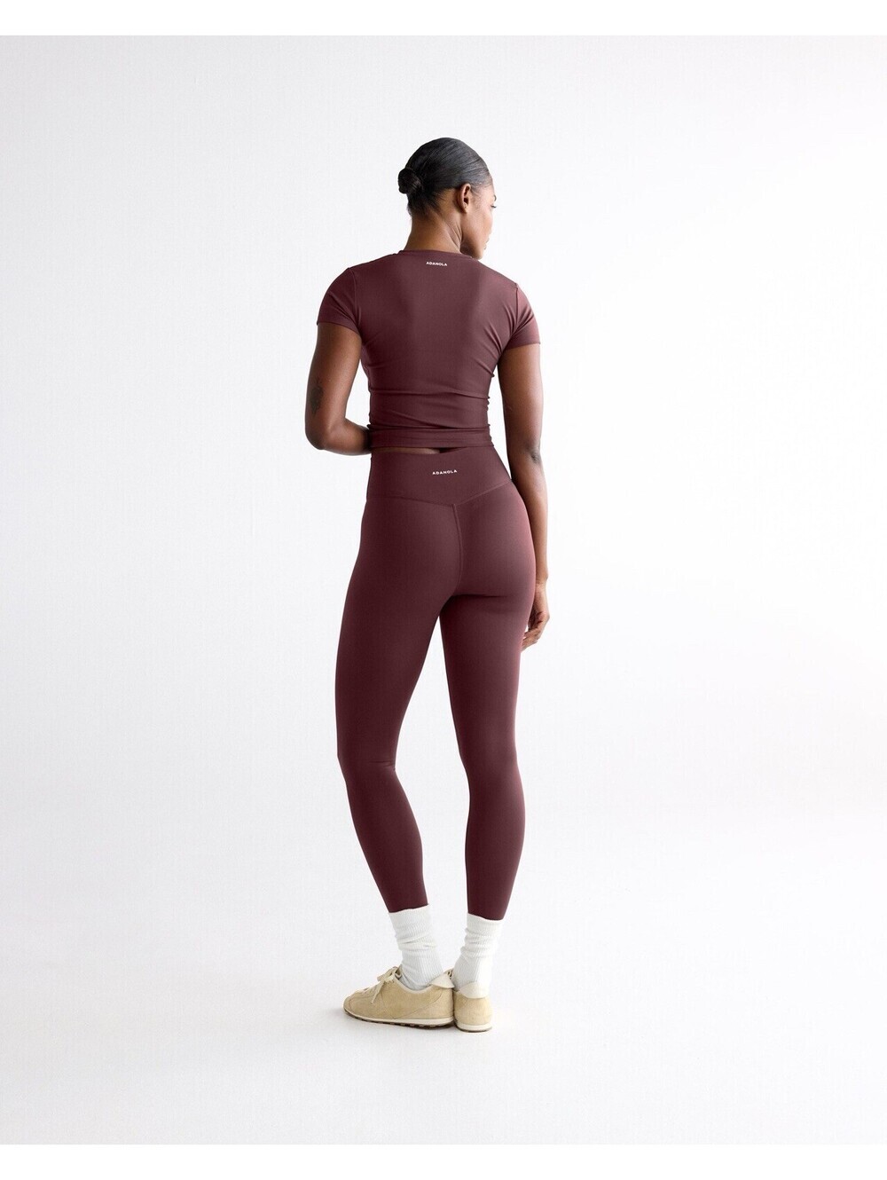 Adanola Ultimate Leggings Regular Size XXS Burgundy Maroon Pilates Yoga Gym EUC